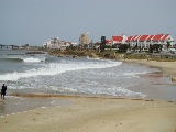Am Strand von Port Elizabeth bei leider nicht so schönem Wetter